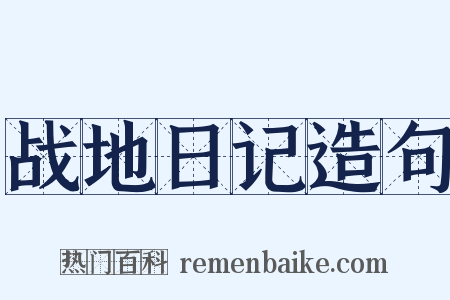 战地日记造句是什么意思的图片